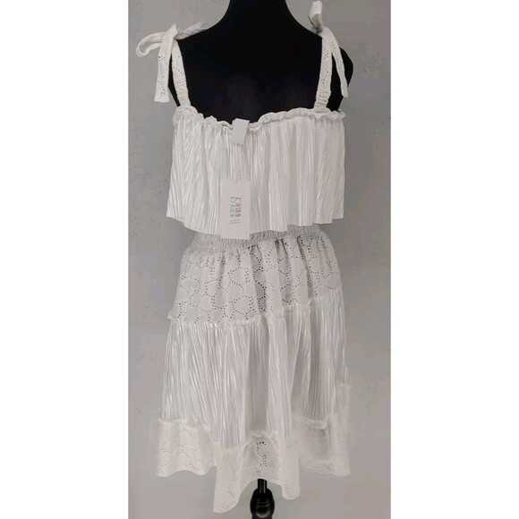 Fairy Angel Soft Girl Babydoll Dress Cinched Milkmaid | House of Wallace Med NWT - Picture 5 of 9